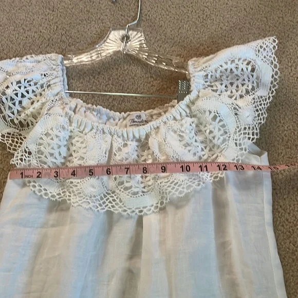 Handmade linen & lace dress from Italy - Picture 13 of 14